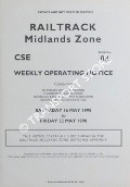 Book cover of Weekly Operating Notice containing Temporary Speed Restrictions, Engineering Arrangements, Signalling & Permanent Way Alterations, General Instructions and Notices, 16 to 22 May 1998 by Railtrack Midlands